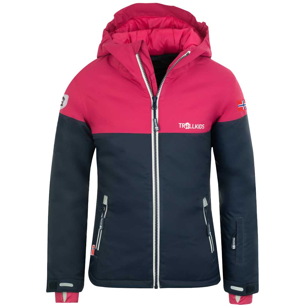 Trollkids Hallingdal Schneejacke Mädchen navy pink white