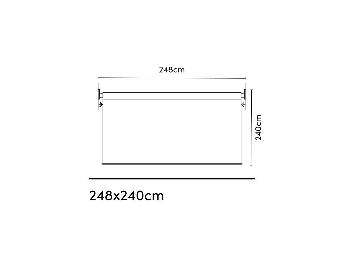 Platinum Coolfit 2,48 x 2,40m zwart rolgordijn