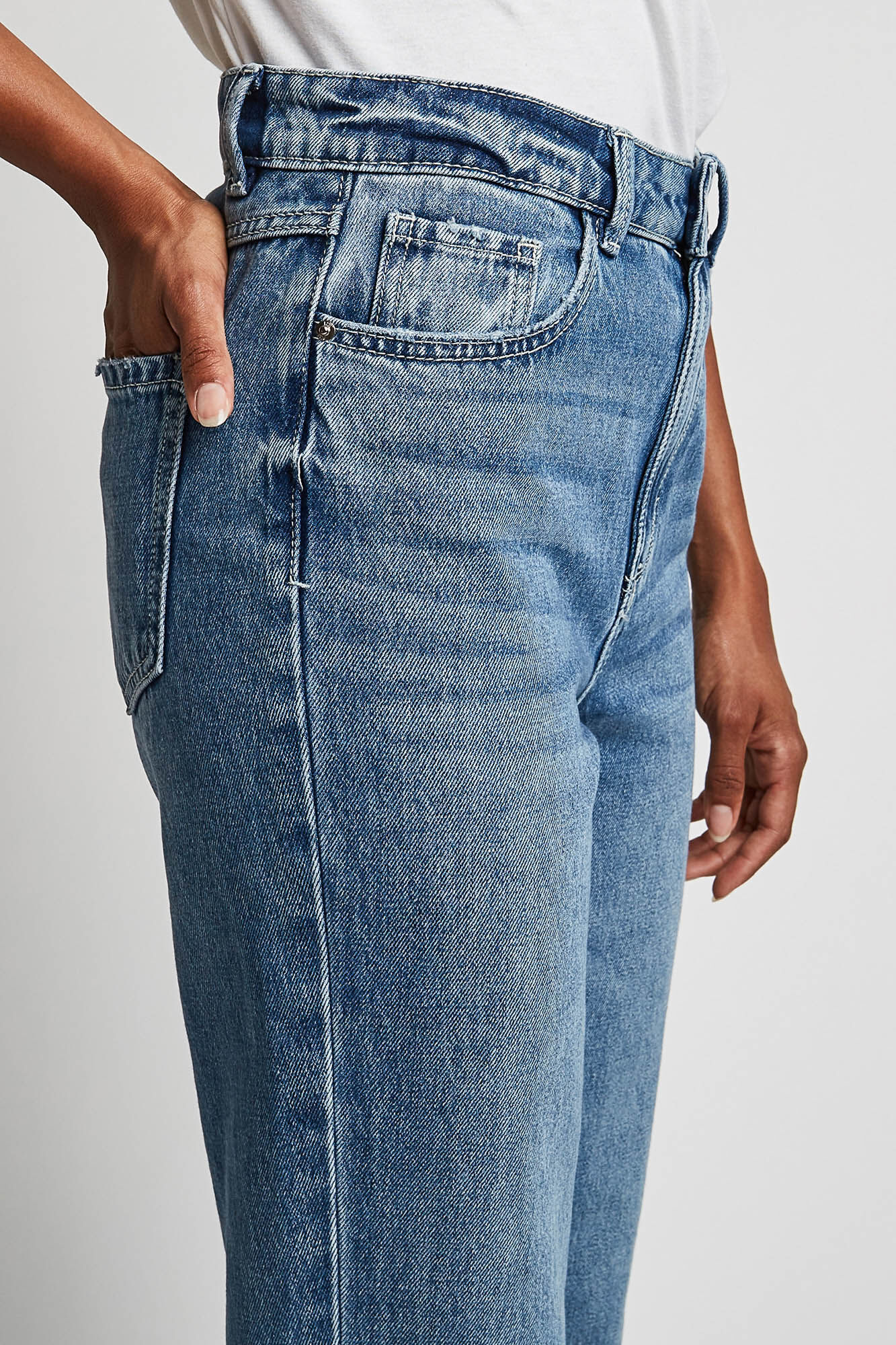 Calça jeans de cintura alta