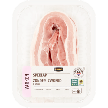 Jumbo Speklap Zonder Zwoerd 2 Stuks