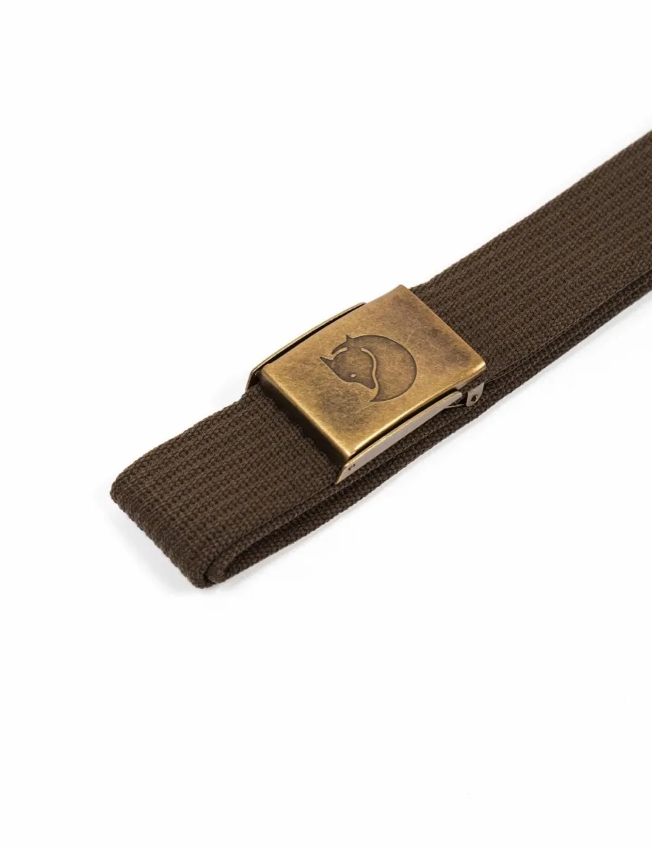 Fjällräven Canvas Brass Belt 4 cm Dark Olive