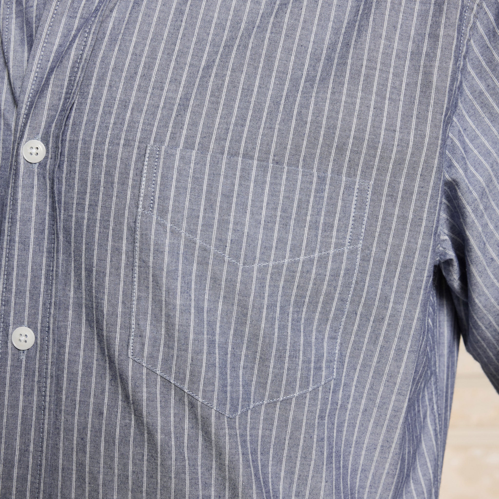 Blue striped cotton shirt