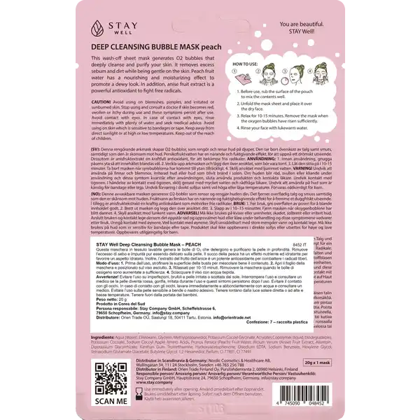 Deep Cleansing Bubble Mask - Peach