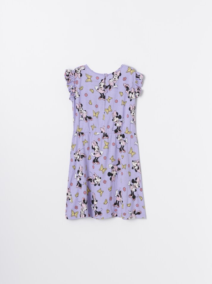 Vestido Minnie Mouse com Babados ©DS - Azul Claro