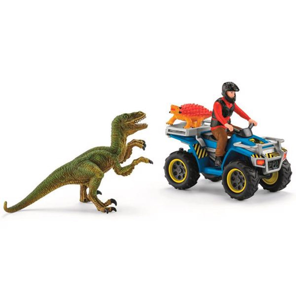 Køb schleich® Dinosaurs Quad Flugt fra Velociraptor