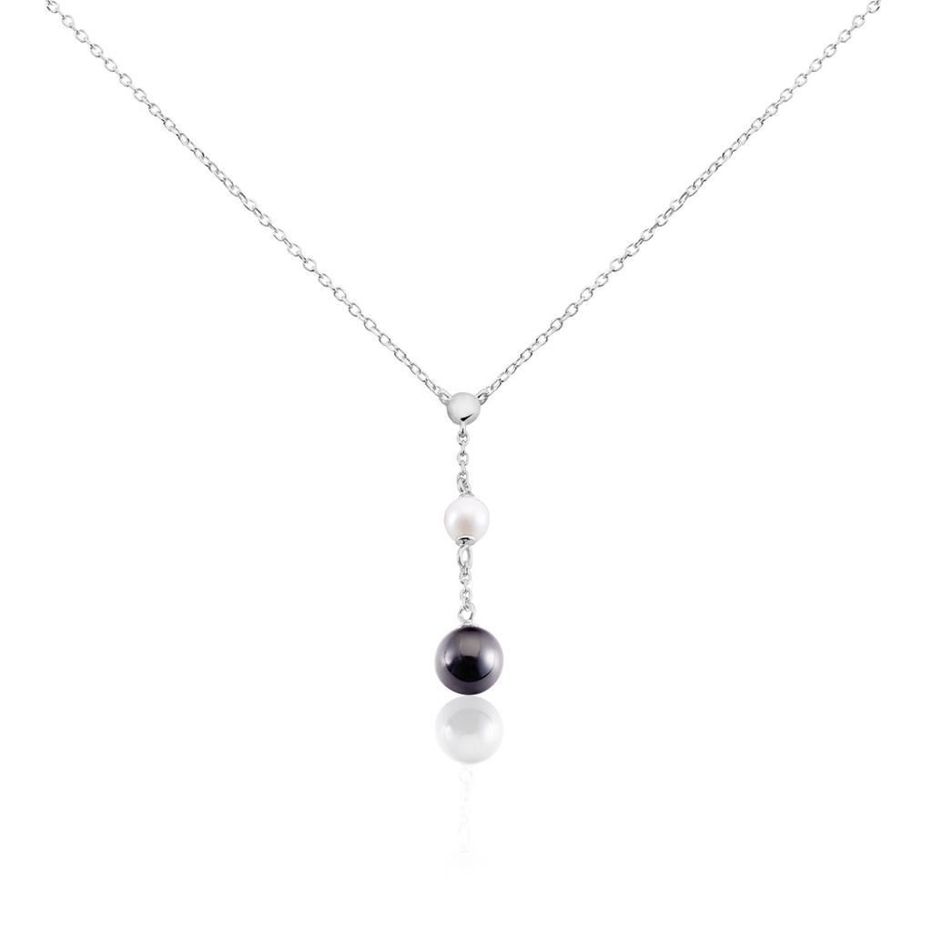 Collier Lucia Cera Argent Blanc Perle De Culture Et Céramique