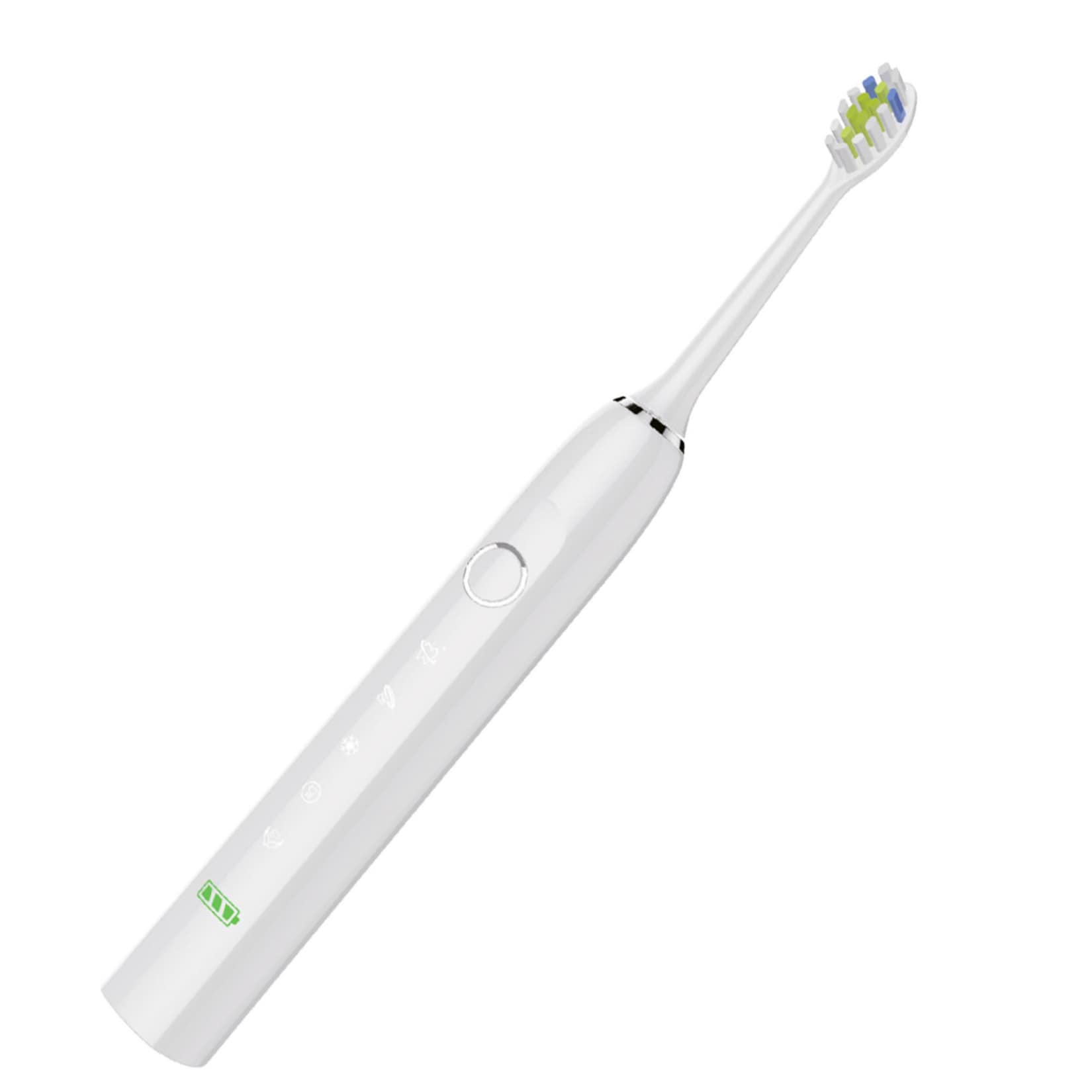 @tec Elektrische Schallzahnbürste Schall Zahnbürste weiß IPX7 + 2x Aufsteckbürsten