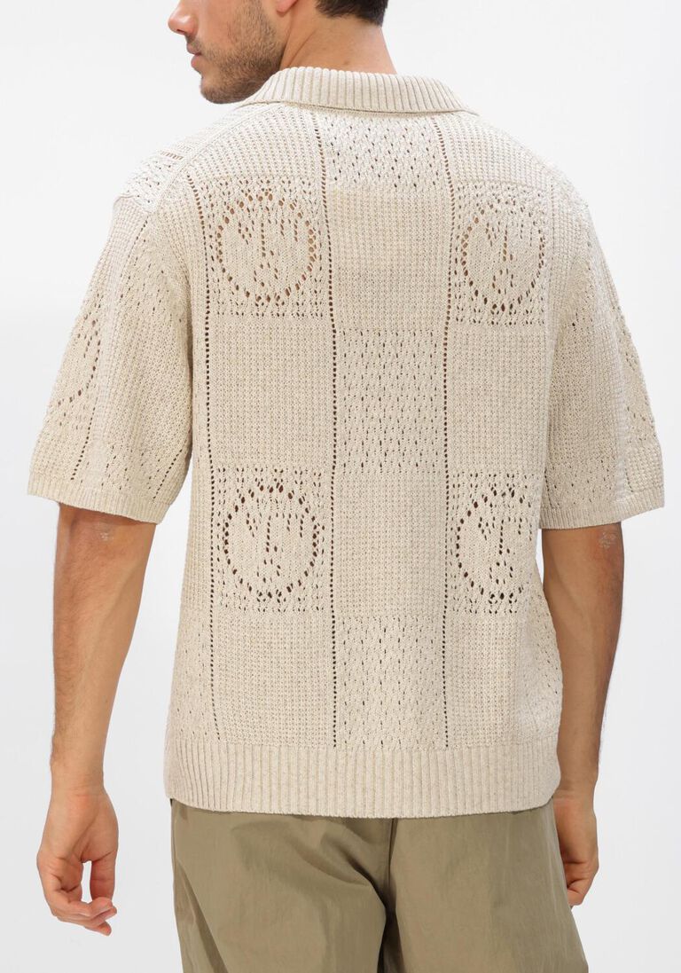 witte olaf hussein polo face logo knit polo