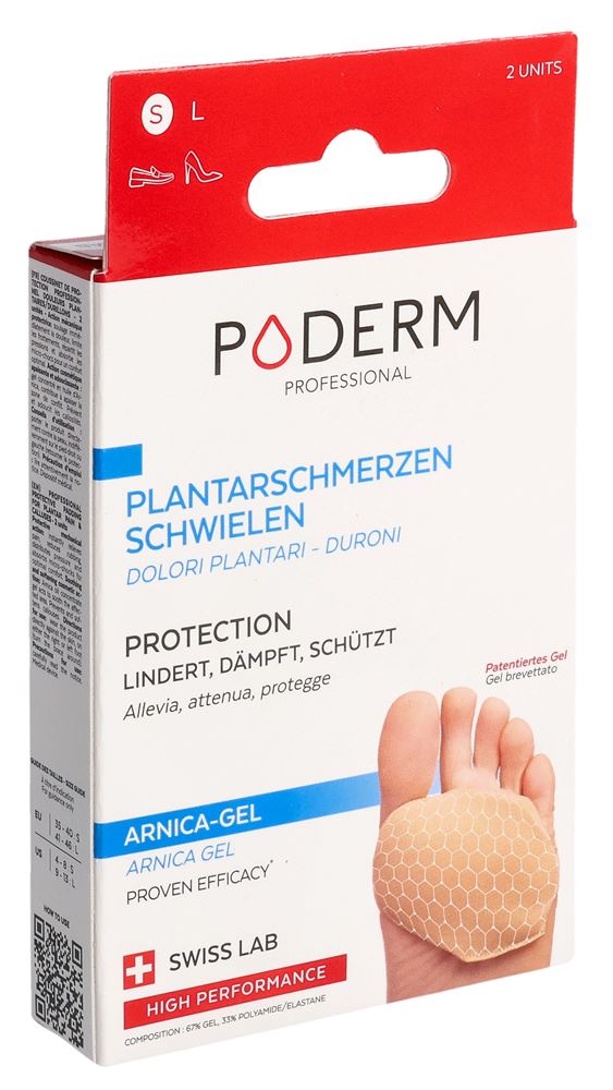 PODERM Schutzpolster S für Fusssohlenschmerzen/Schwielen 2 Stk