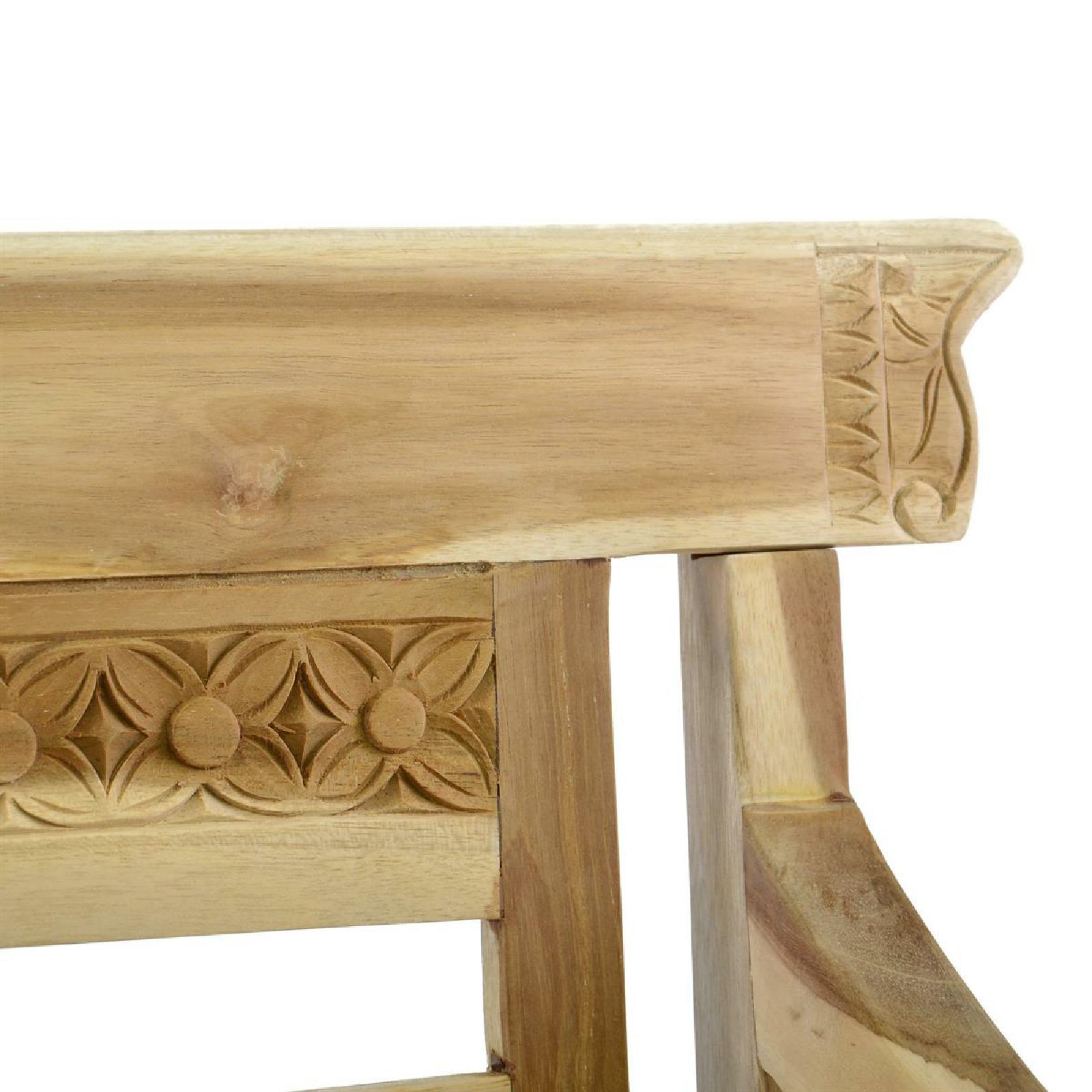 VCM 2-Sitzer Kinderbank Gartenbank antik hochwertig Teak Holz natur 80cm