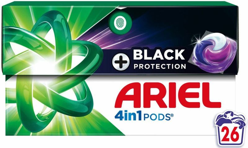 Ariel - 4in1 PODS - Wasmiddelcapsules - Zwart - Beschermt Glans