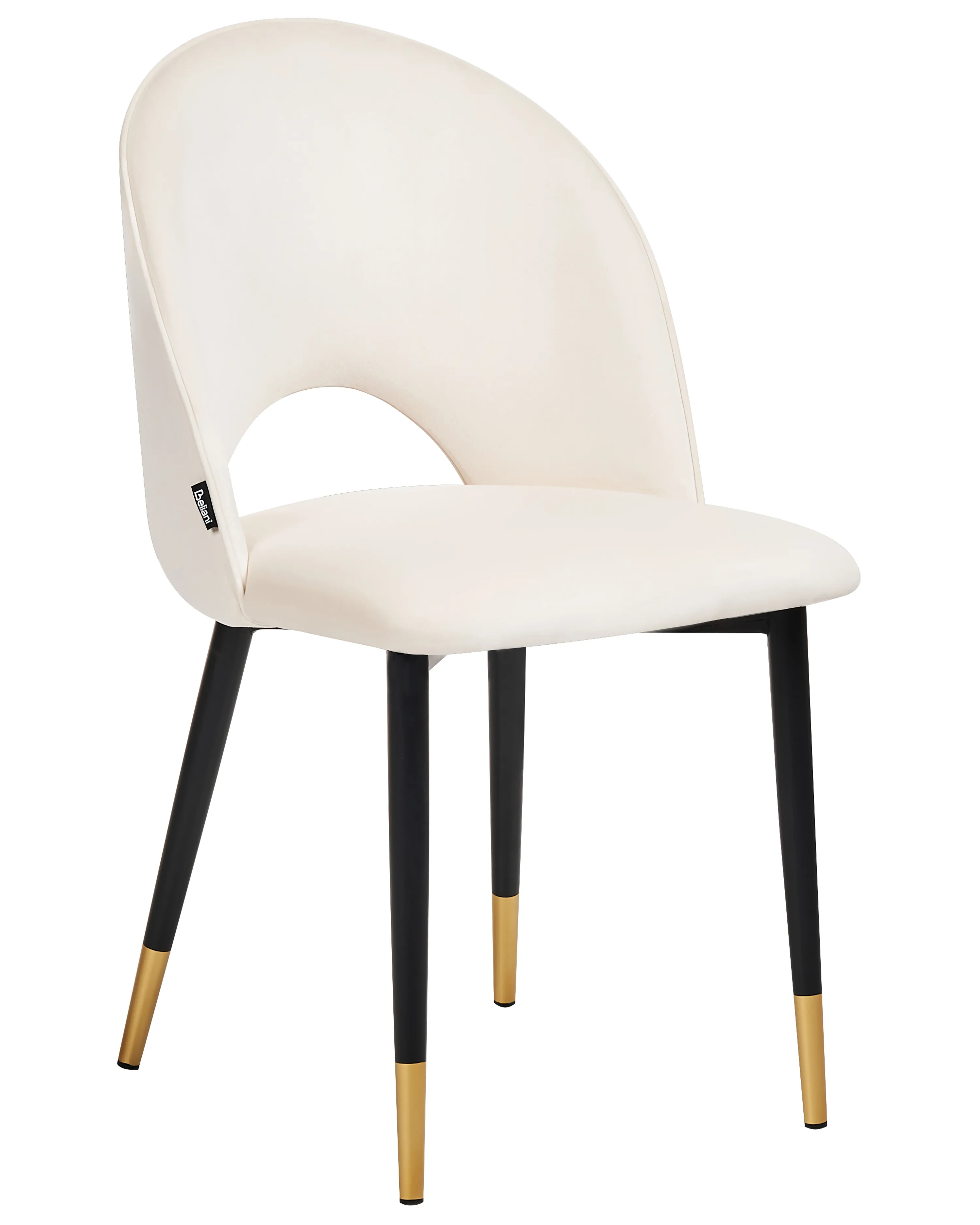 Set van 2 eetkamerstoelen MAGALIA Fluweel Lichtbeige