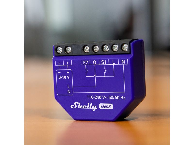 Shelly Smart Home Dimmer 0-10 V Gen3 Smart Dimming Controller mit Leistungsmessung