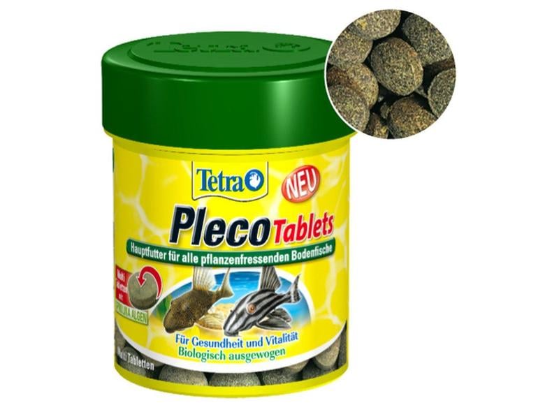 Tetra Basisfutter Pleco Tablets, 275 Tabs Hauptfutter-Tabletten für alle pflanzenfressende Bodenfische