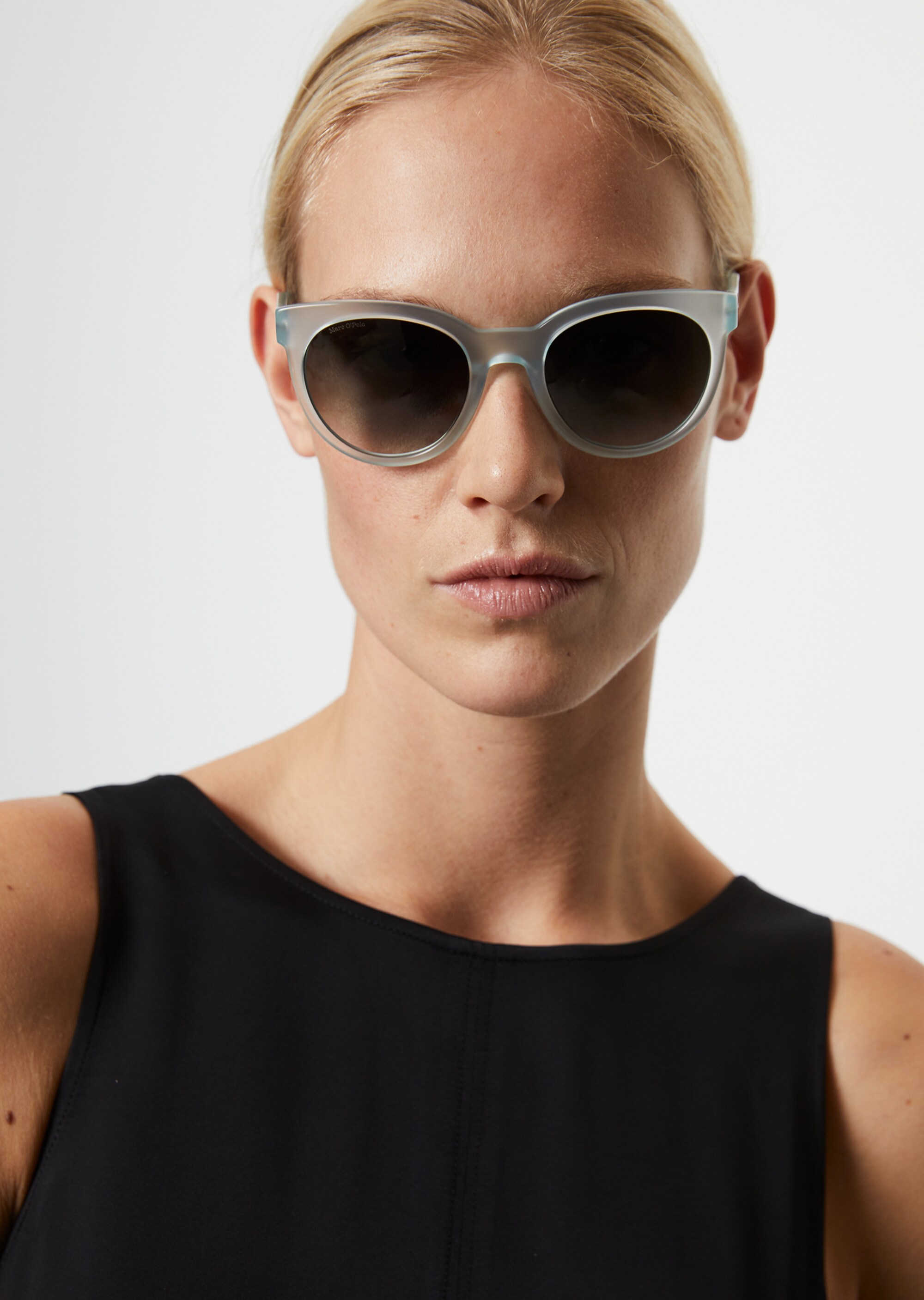 Damen-Sonnenbrille mit breitem Bio-Acetat-Rahmen