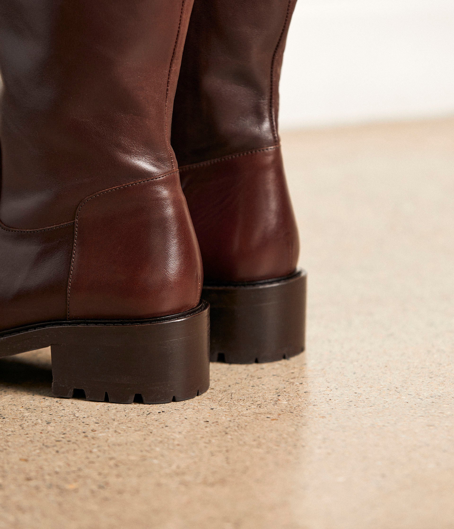 Bottes cuir choco Léandro