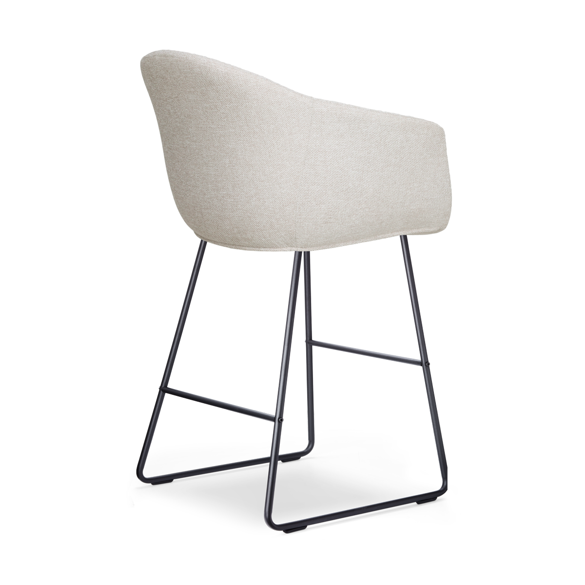Barkruk Nino-Otis beige - zwart onderstel 65 cm - set van 2