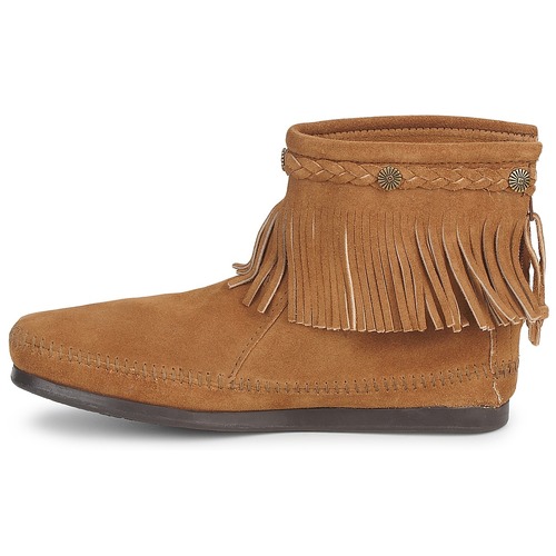 Minnetonka - HI TOP BACK ZIP BOOT - Taupe