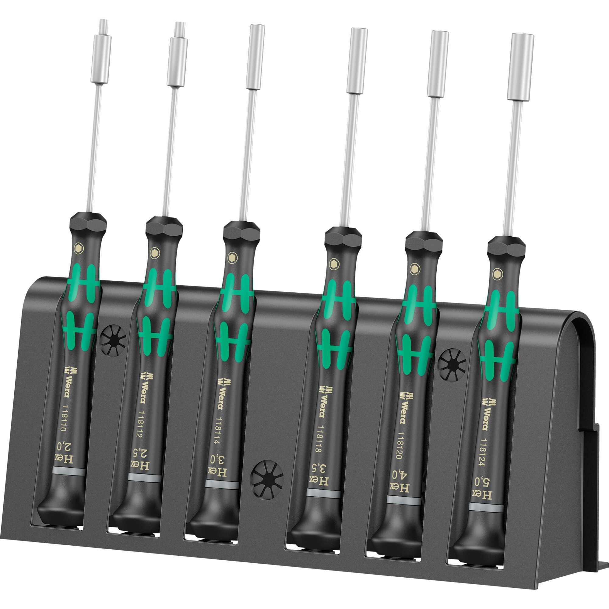Wera Schraubendreher 2069/6 Elektroniker-Schraubendrehersatz + Rack