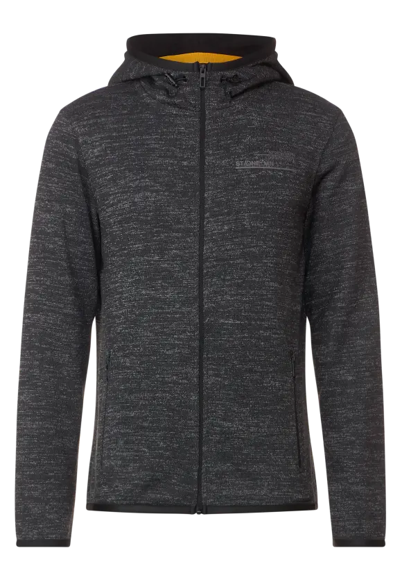 Hoodie Jacke mit Fleece - anthra grey melange