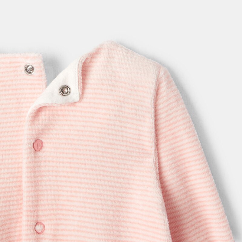 Dors-bien en velours rayé rose mixte Absorba Rose