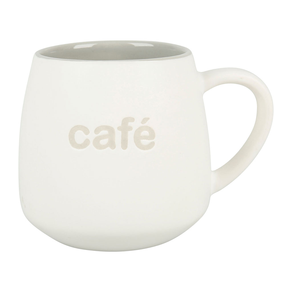 Mug CAFÉ gris céramique 23cl