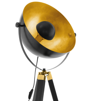 Eglo vloerlamp Covaleda zwart-goud