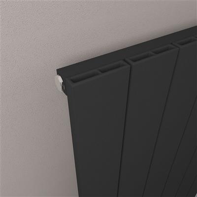 Eastbrook Rosano horizontale aluminium radiator 60x47cm Mat zwart 555 watt