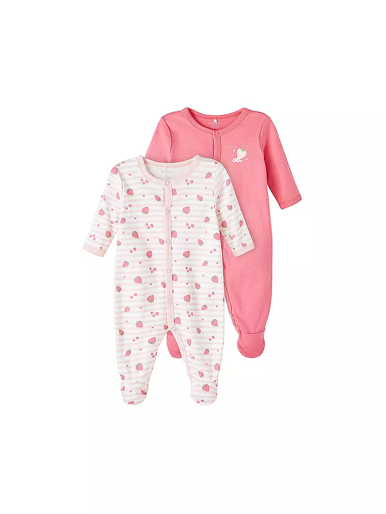 NAME IT Baby Schlafoverall 2-er Pkg. pink