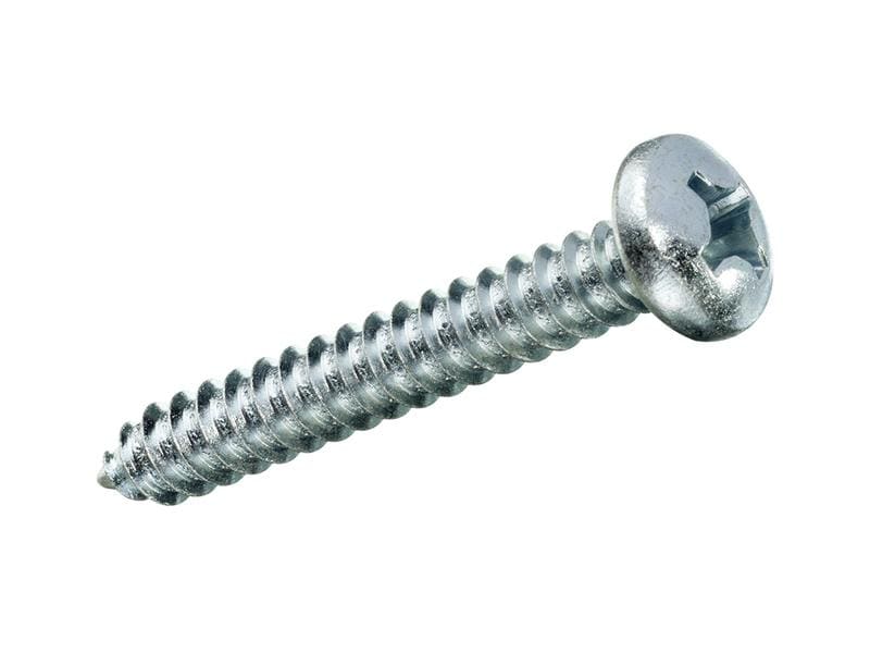 FTM Blechschrauben Linsenkopf 6.3 x 25 mm Stahl, 4 Stück DIN 7981 Blechschrauben aus verzinktem Stahl