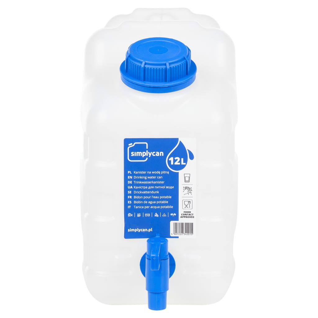 vidaXL Watertank met kraan, transparant, 10 L, kunststof