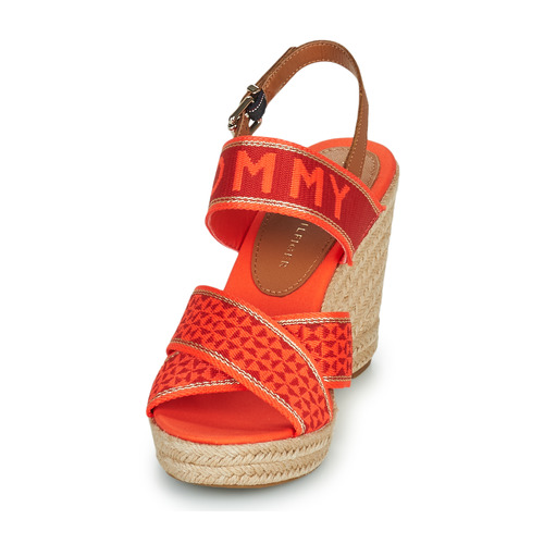 Tommy Hilfiger - Tommy Webbing High Wedge Sandal Naranja