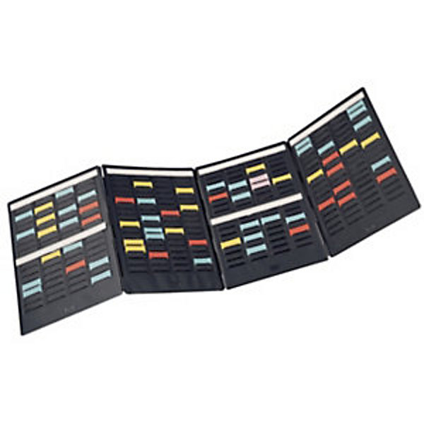 Nobo Mini planning à fiches T1,5 - 4 volets - Noir