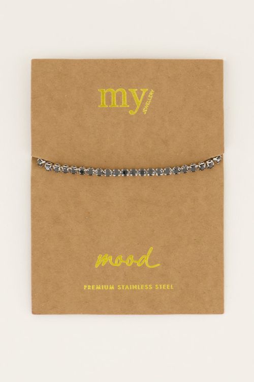 MOOD armband met zwarte stenen