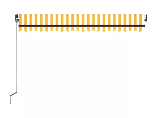 Auvent manuel rétractable 450x350 cm Jaune et blanc