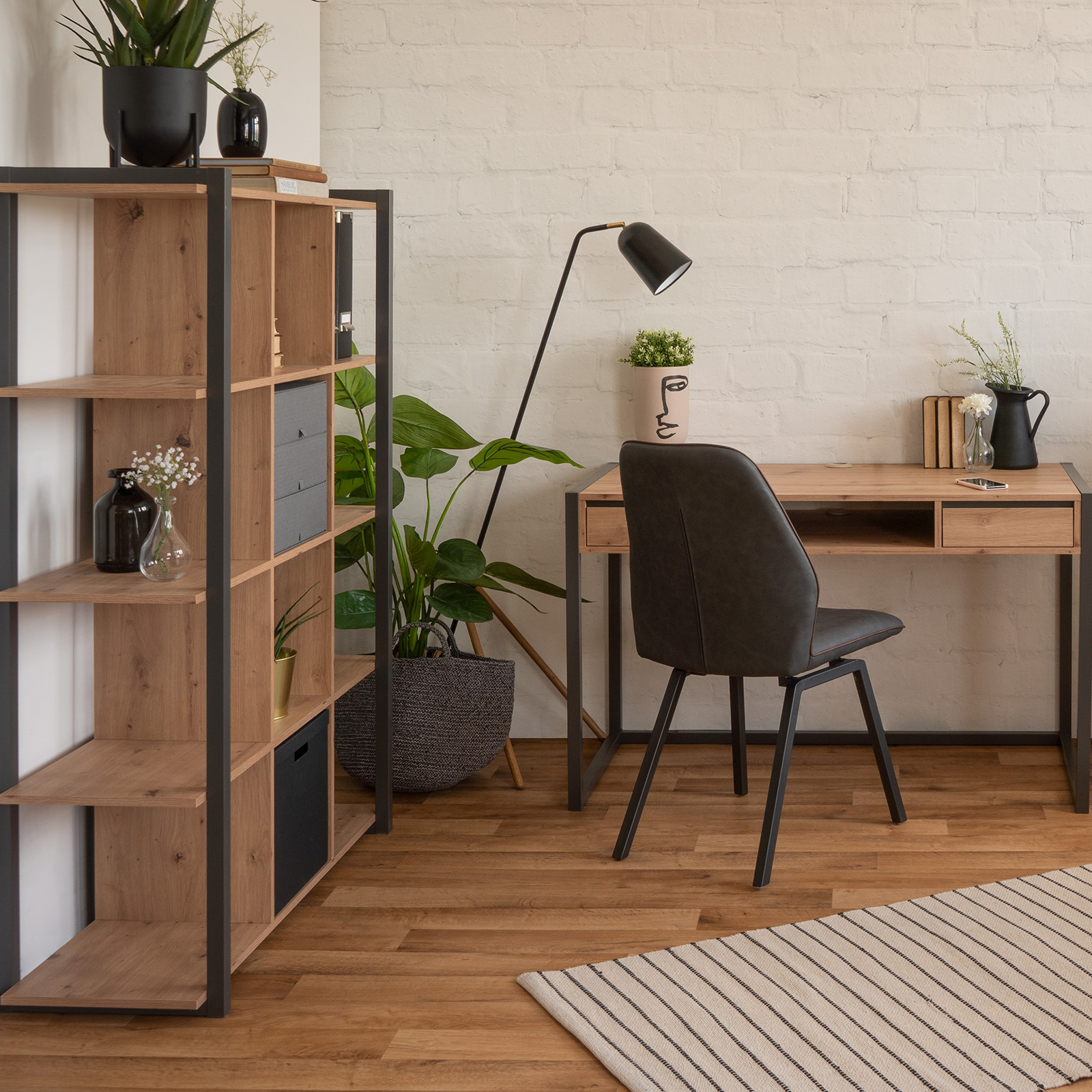 Schreibtisch DENVER - Artisan Eiche-anthrazit - 120 cm