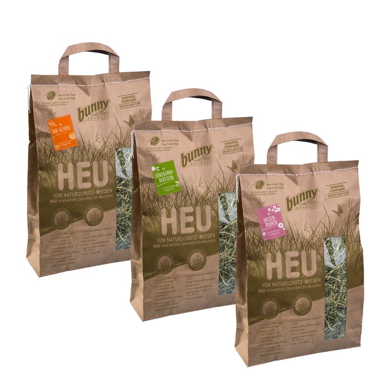 Lot de foin de prairies naturelles Bunny pour rongeur et lapin