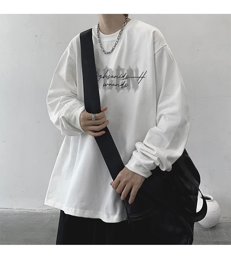 blastealle - Sweatshirt met ronde hals en letterprint