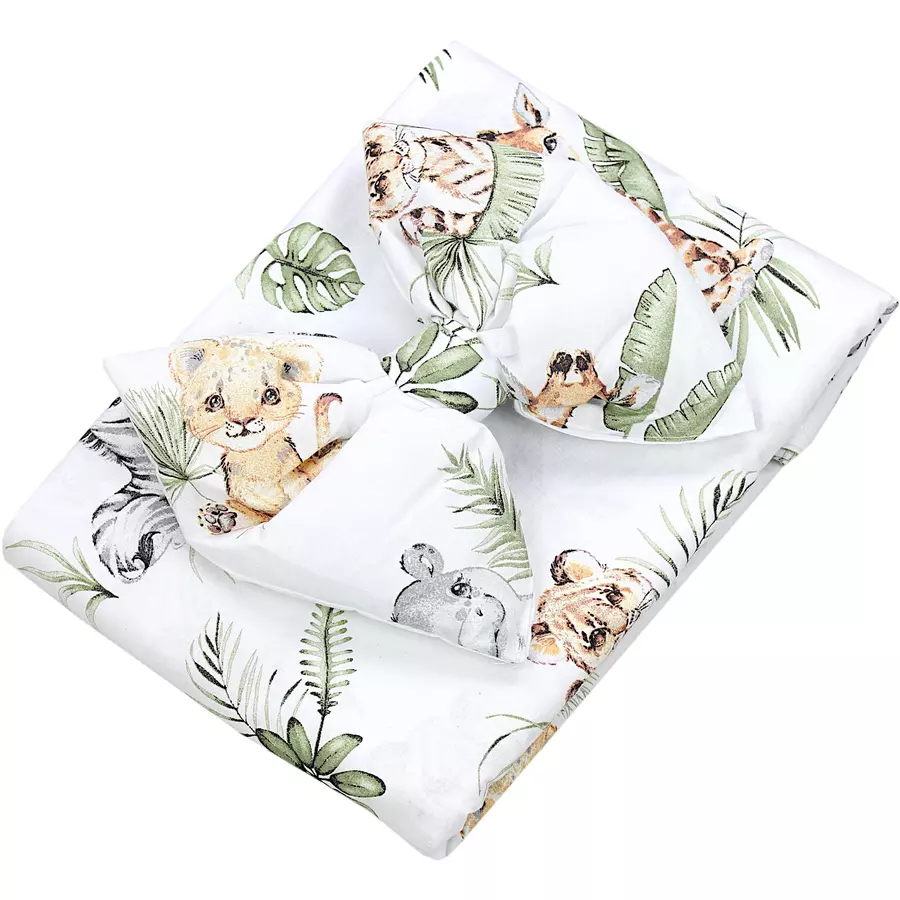 TupTam Babybett Himmel mit Schleifchen braungrün
