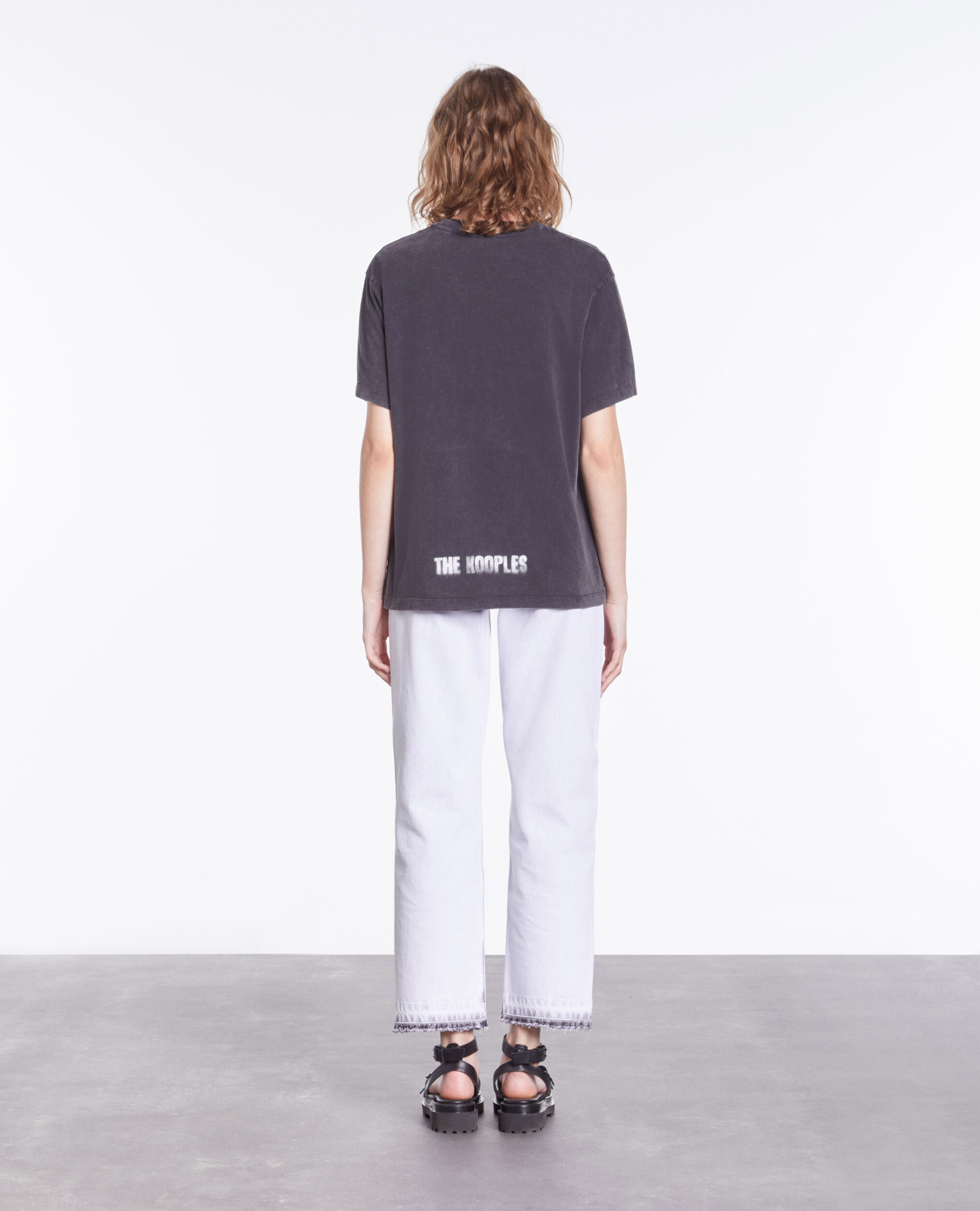 T-shirt noir avec sérigraphie Loved or hated