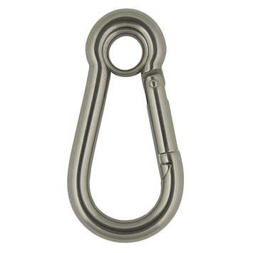 Karabijnhaak 4x40mm dicht oog rvs 316