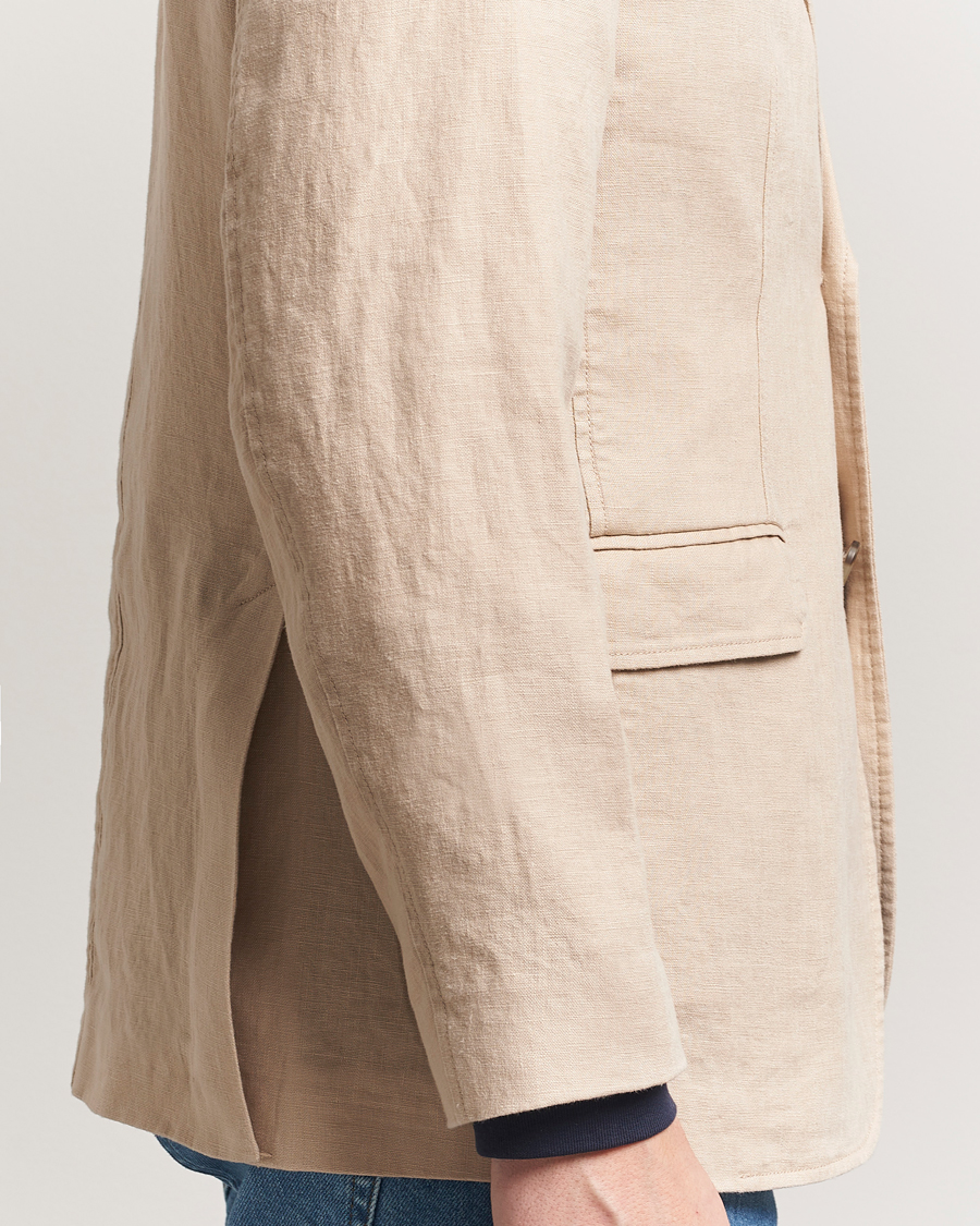 GANT Slim Fit Garment Dyed Linen Blazer Dry Sand
