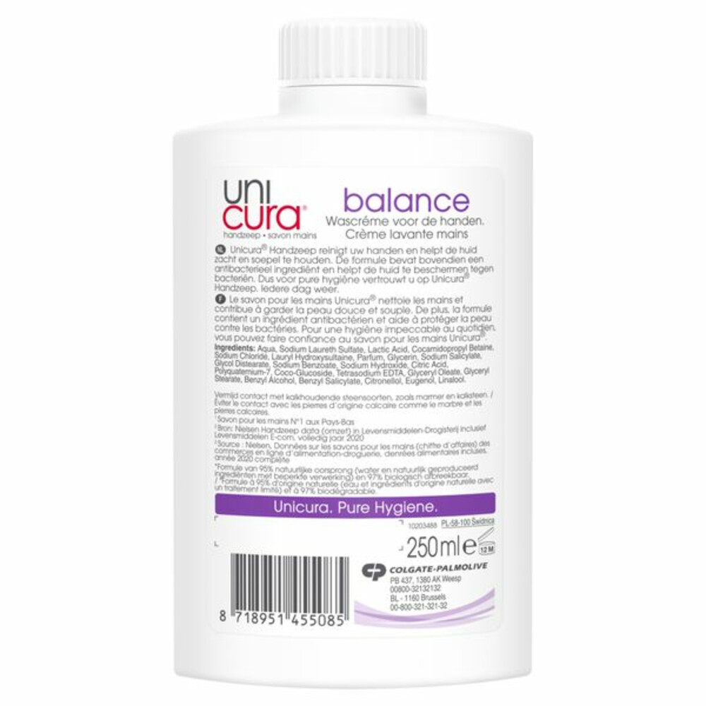 Unicura Vloeibare Zeep Navulling Balans250 ml