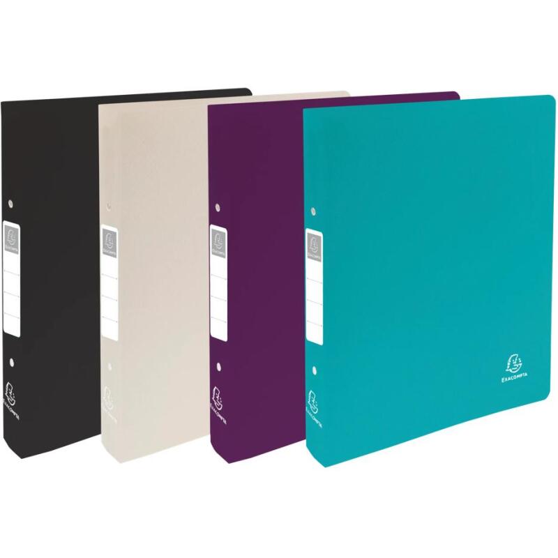 Classeur 2 anneaux 30mm PP recyclé Titane - Couleurs assorties