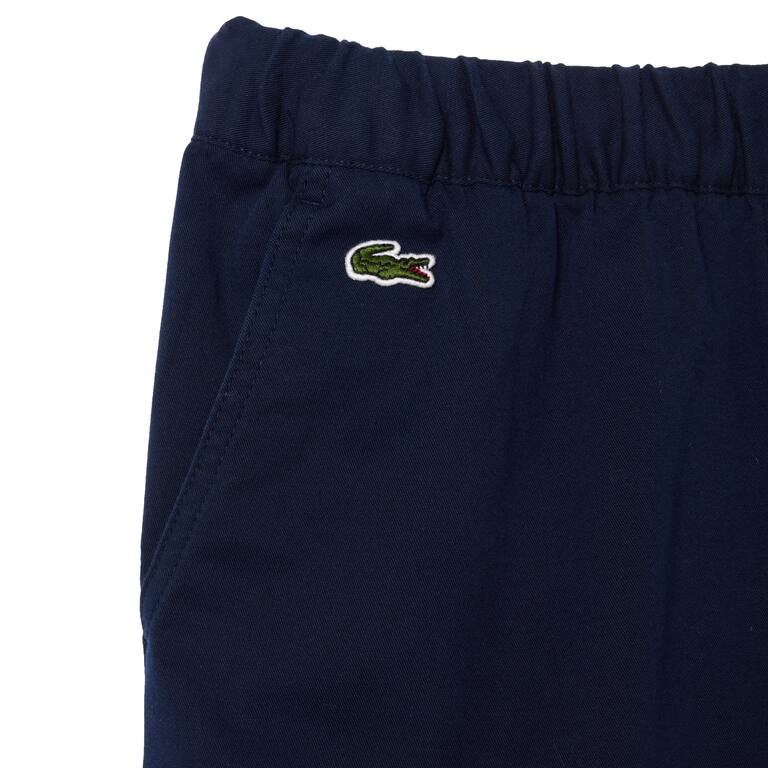 Pantalon cargo en gabardine légère de coton Pantalons & Shorts - Bleu - Lacoste - Garçon