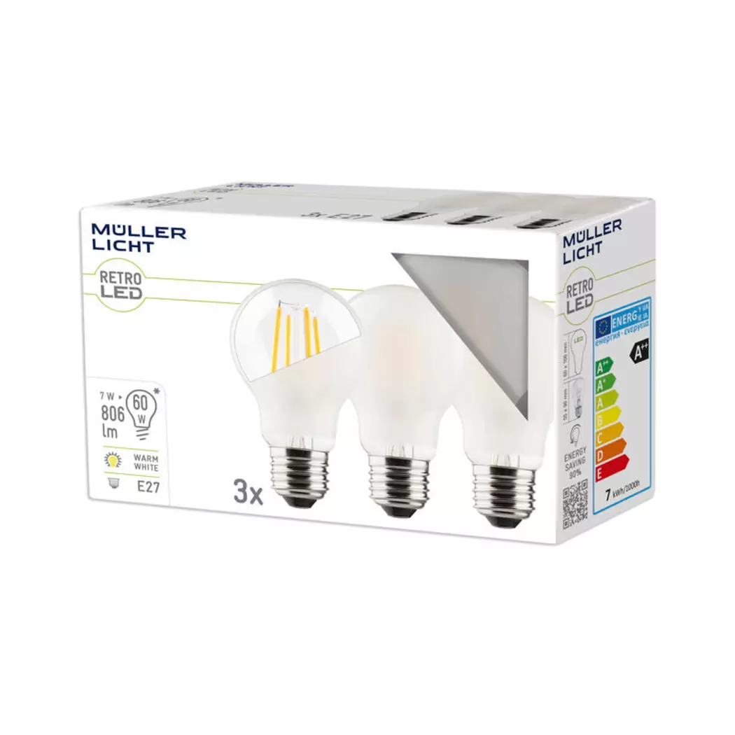 LED-Birne E27/7 Watt/Energie E