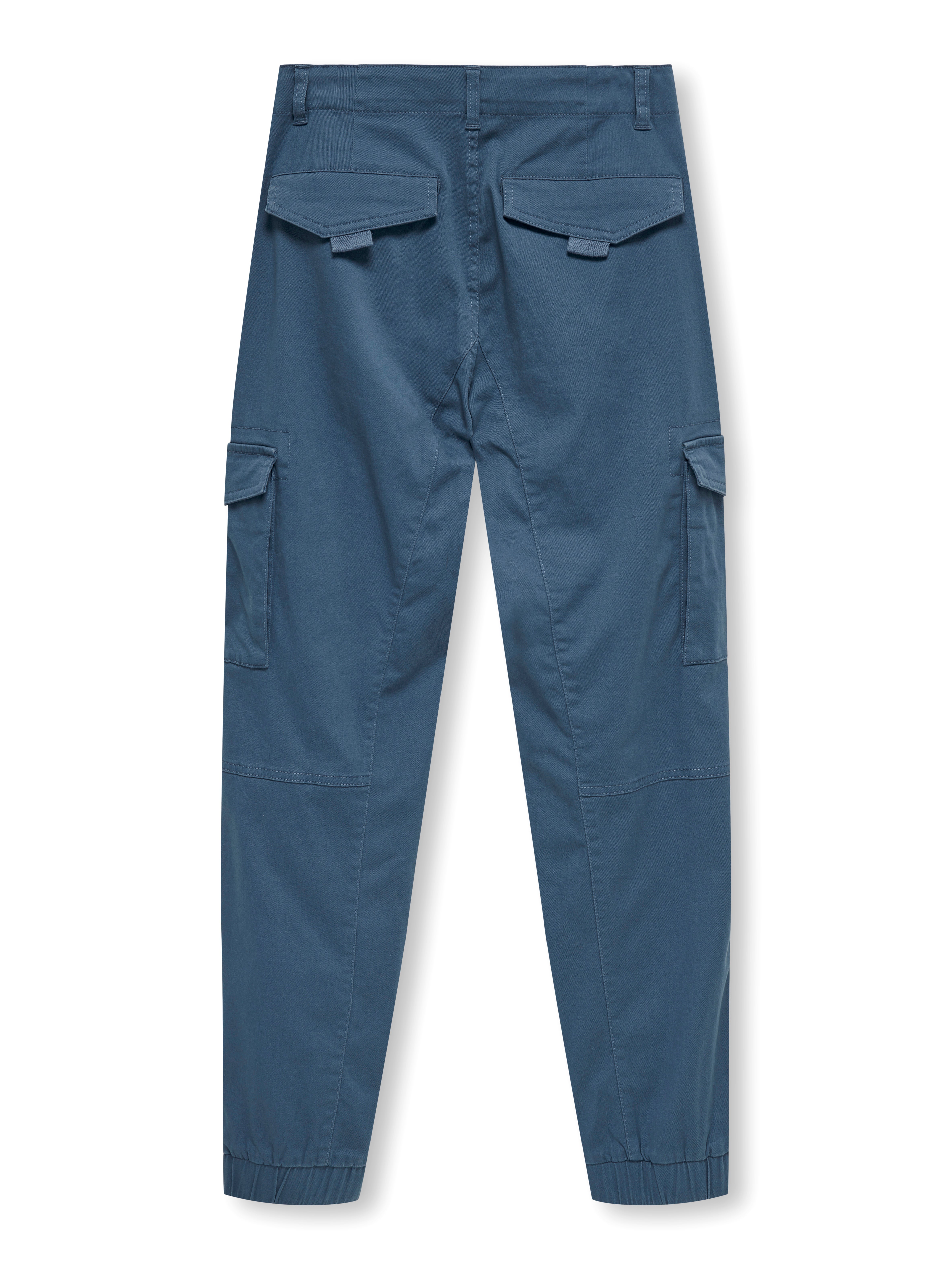 KOBMAXWELL Mittlere Taille Cargo Schnitt Cargo-Hose Vintage Indigo