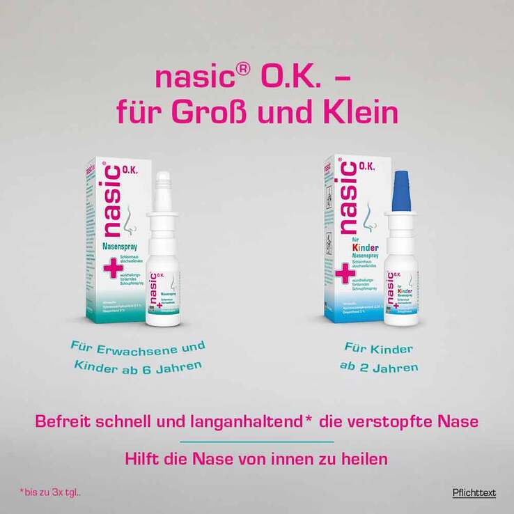 nasic für Kinder O.K. Nasenspray ohne Konservierungsstoffe, 10 ml