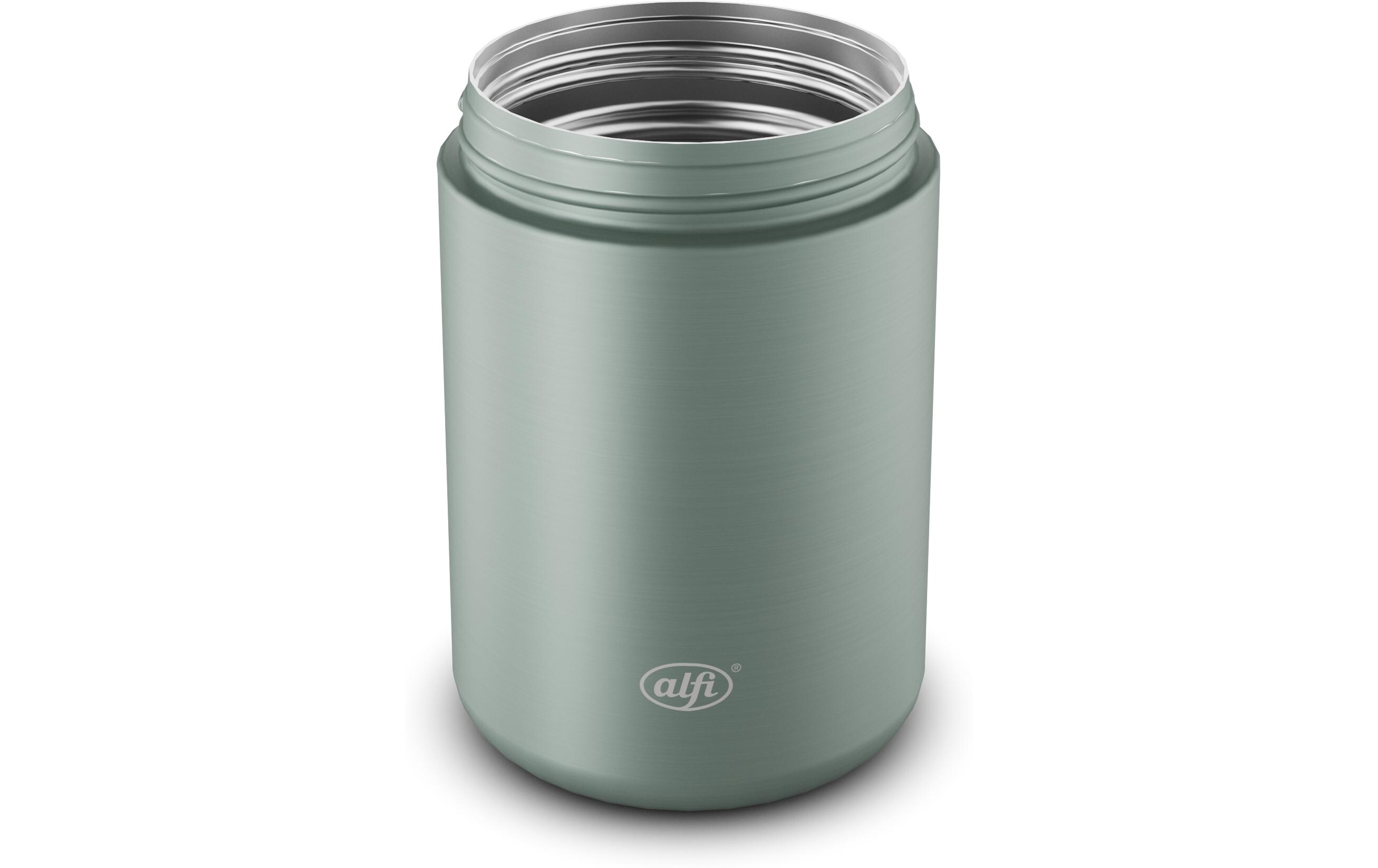 Thermo-Foodbehälter 0.35 l, HellgrünOutdoor-Behälter aus Edelstahl mit Göffel