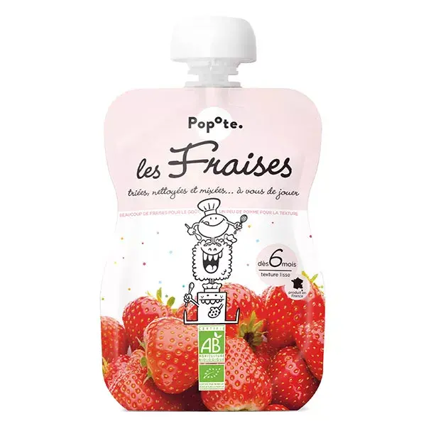 Popote Les Fruits Morango Abóbora +6m Orgânica 120g